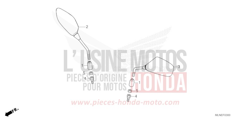 MIROIR de Africa Twin PEARL GLARE WHITE (NHB53) 2025